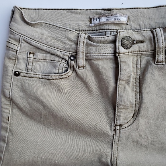 Free People Sand Colored Skinny Jeans - Picture 5 of 7